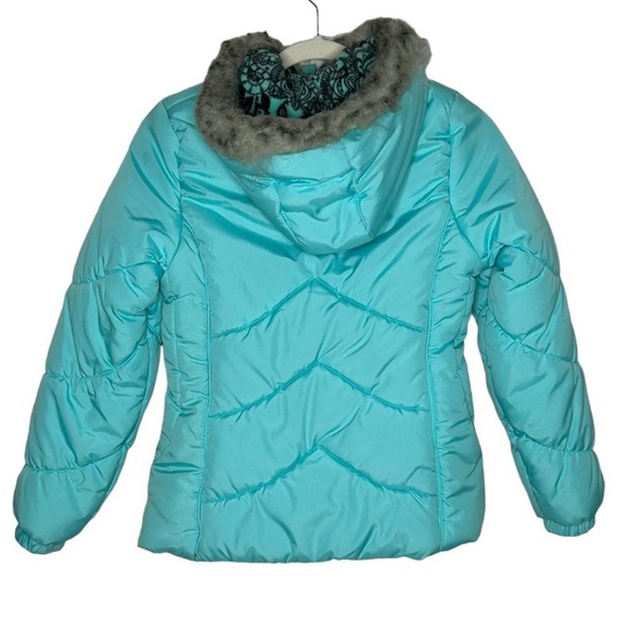 London Fog Kids Faux Fur Hooded Puffer Snow Jacket - Picture 2 of 9